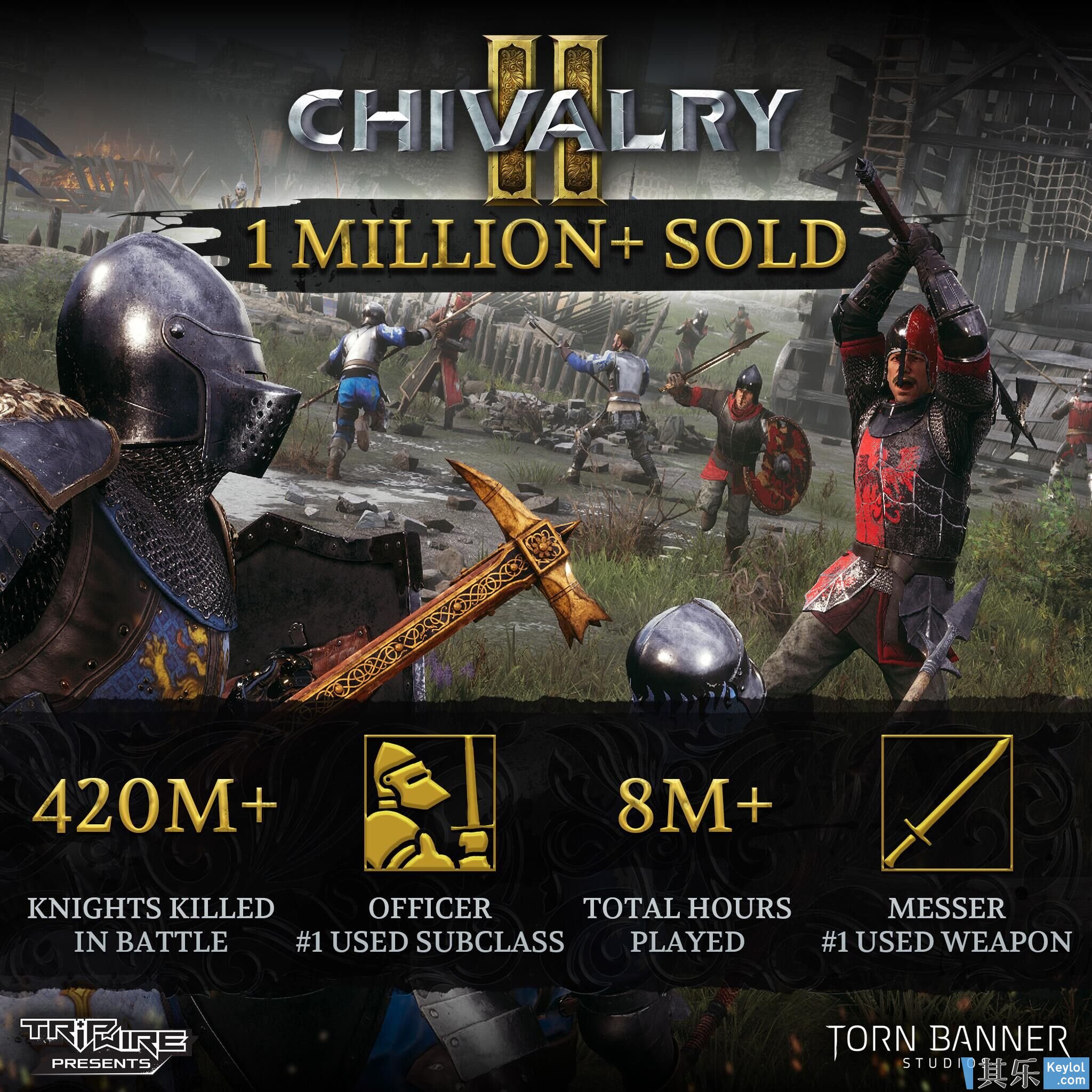 《骑士2(chivalry 2)》销量突破100万