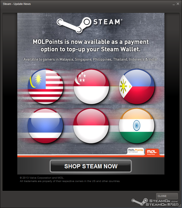 新马玩家福音 Steam亚细亚地区开始支持mol付款 购物心得 其乐keylol 驱动正版游戏的引擎