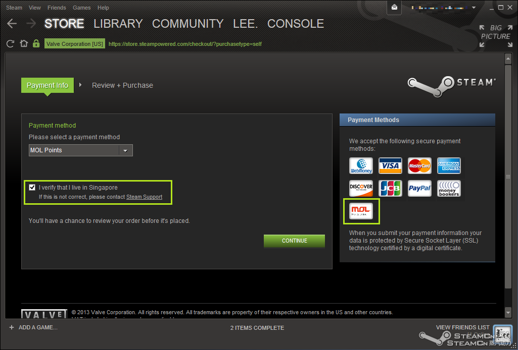 新马玩家福音 Steam亚细亚地区开始支持mol付款 购物心得 其乐keylol 驱动正版游戏的引擎