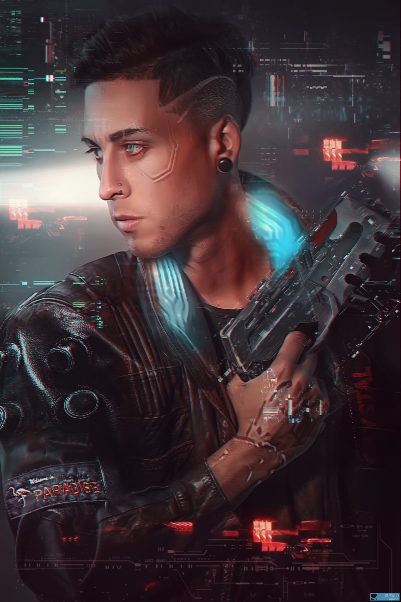 【19-04-13】cdpr放出《赛博朋克2077》男主cool照,帅破天际.