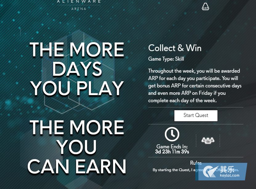 【美区 非美区】alienwarearena 每日任务 - 20200630